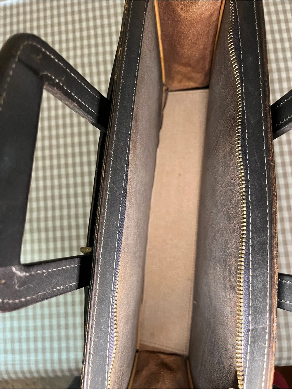 Vintage Schlesinger Brothers Black Leather Briefcase / Portfolio 1970's-80's